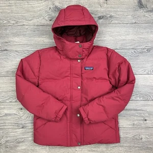 Patagonia Downdrift Jacket Size XS Womens Wax Red Full Zip Insulated Hooded $329 - Picture 1 of 14