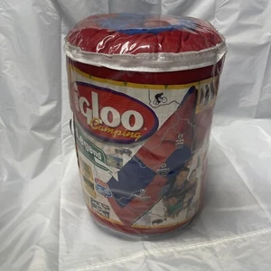NOS Vintage anni '90 Igloo Campeggio Borsa a Pelo Leggenda Rosso Blu Giallo MADE USA - Foto 1 di 12