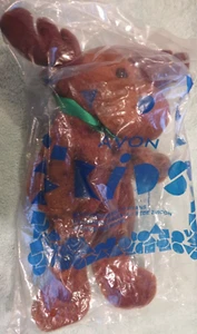 New AVON 1999 December Birthstone Full O' Spruce the Moose Beans Plush 6" Brown - Picture 1 of 4