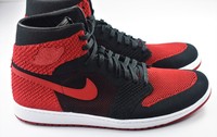 Nike Air Jordan 1 Retro Hi Flyknit Mens Size 18 Shoes 919704 001 Black Red Royal