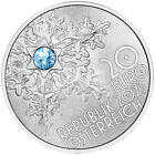 2023 Austria € 20 Euro Silver Proof Coin Secrets of Snow - The Snowflake