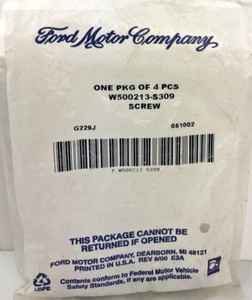 Tornillos originales Ford W500213-S309 4 piezas nuevo de lote antiguo - Imagen 1 de 2