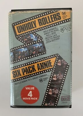 Unholy Rollers + 6 Pack Annie + Devils Angels + Savage 7 [2x VHS] Roadshow Video - Image 1 of 4