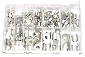 Assorted Box of Open End Ring Terminals 10mm - 70mm2 QTY 100 Electrical AT165 - Picture 1 of 1