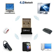 USB Bluetooth V4.0 CSR Wireless Mini Dongle Adapter For PC Laptop Windows 7 8 10