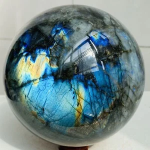 Natural labradorite ball rainbow quartz crystal sphere reiki healing 3500g - Picture 1 of 14