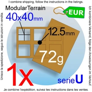 1x MDF Skirmish Movement Tray 2x3 (U 12.5mm) 40mm Square Base Warhammer 40k - Bild 1 von 5