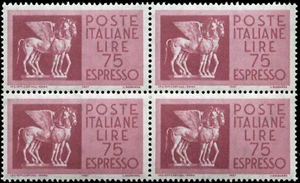 Italy Scott #E33 Block of 4 Mint Never Hinged - Picture 1 of 1