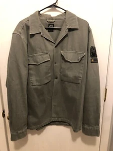 Zara Mens XL Outdoors Denimwear Shirt Field Jacket Shacket Button Up Relax Fit - Picture 1 of 4