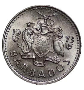 1973 BARBADOS - 10 Cents - Very Beautiful CIRCULATED Collectible VINTAGE Coin - Picture 1 of 2