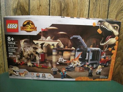 2022 LEGO JURASSIC WORLD 76948 T. REX & ATROCIRAPTOR DINOSAUR BREAKOUT--NEW - Image 1 of 4