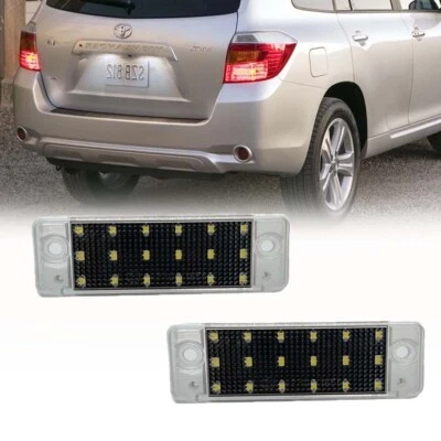 1 Pair LED License Plate Lamps Tag Lights For 2001 2002-2007 Toyota Highlander - Image 1 of 4