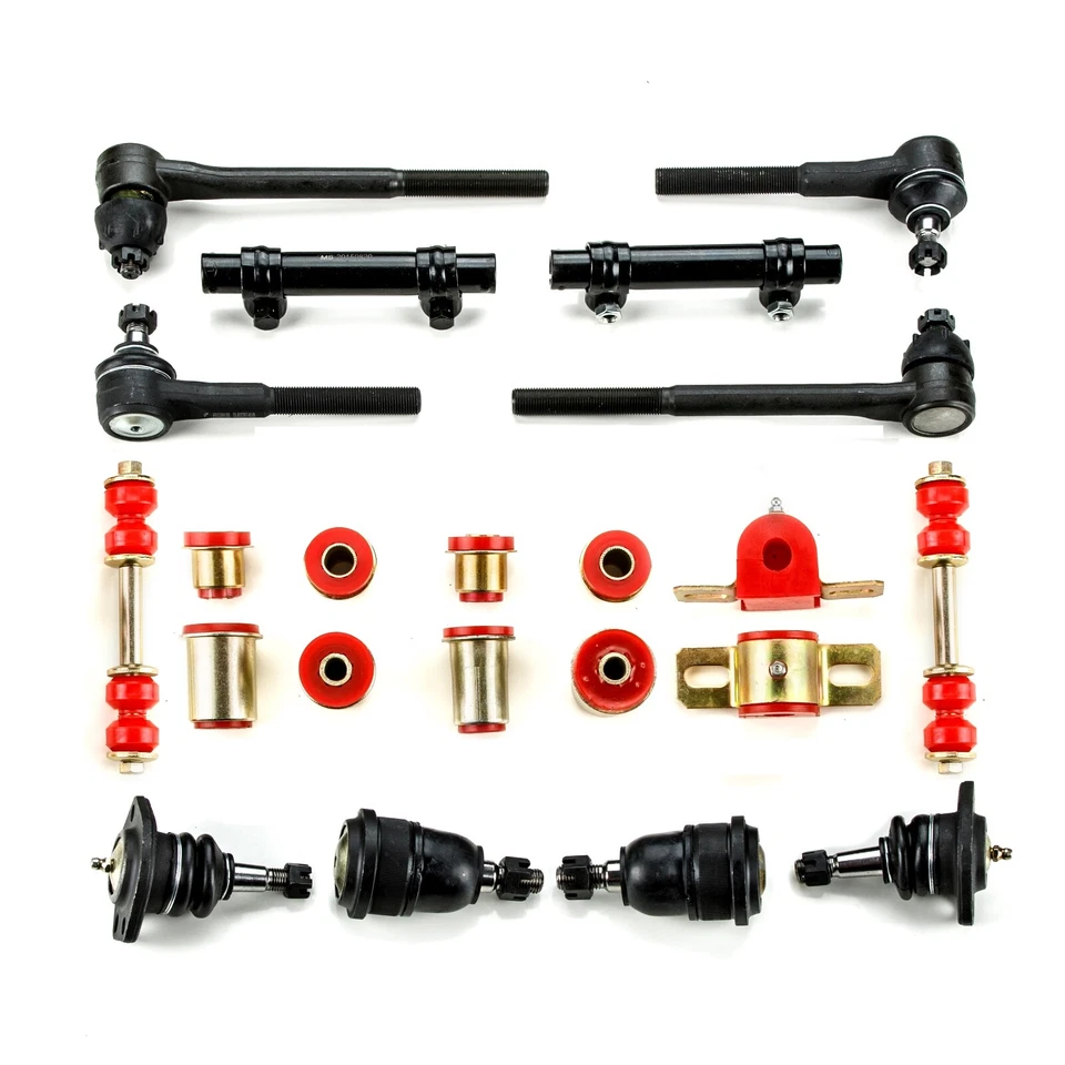 Kit de reconstrucción de suspensión delantera de polietileno rojo para Chevrolet Chevy II Nova 1968 1969 Foto 1 de 4