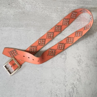 Linea Pelle LP050938 Genuine Leather Belt Size M Studded Rhinestones - Image 1 of 4