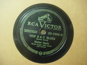 WALTER DAVIS RCA VICTOR 20-1999 / new b&o blues / RARE R&B BLUES 78 - Picture 1 of 1
