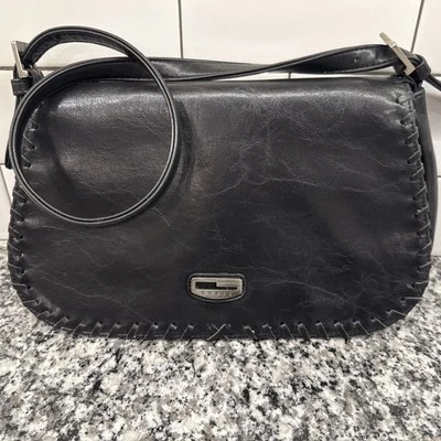 Guess Flap Over Shoulder clutch Purse Rope Around Edges - Image 1 of 4