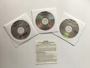TOSHIBA SATELLITE 1405 SERIES RECOVERY AND APPLICATIONS / DRIVERS - SET OF 3 CDs - Picture 1 of 9