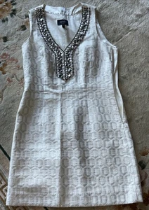 LAUNDRY BY SHELLI SEGAL NEW Women's Embellished Neck Party Sheath Dress Size 0 - Picture 1 of 6