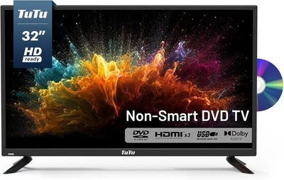 TuTu 32 Inch TV with DVD Player Built-in, 720P HD Flat Screen LED 32  - Image 1 of 4