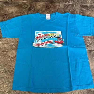 2000-е Boardwalk at Hershey Park молодежная футболка бирюзовый синий размер L тематический парк - Изображение 1 из 4