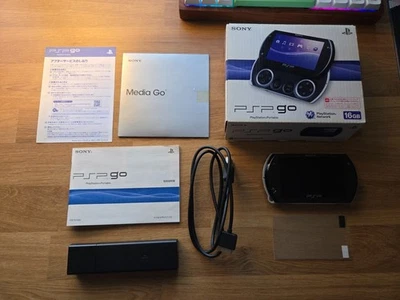 PSP GO PlayStation Portable Black Game Console PSP-N1001 CIB US SELLER - Image 1 of 4