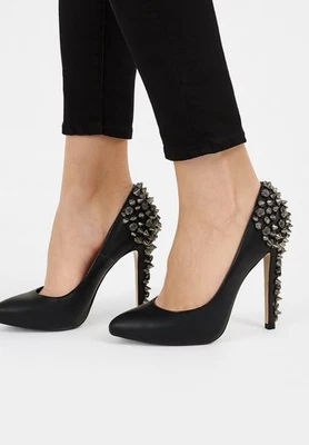 Sam Edelman Lorissa Rhinestone Studded Stiletto Leather Pumps Womens 10 M Black - Image 1 of 4