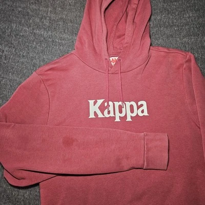 KAPPA Hoodie Mens M Medium Red White Logo Sweatshirt Pullover Jumper Adult - Image 1 of 4