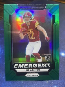 2024 Panini Prizm - Emergent Luke McCaffrey #14 Green Prizm (RC) - Bild 1 von 2