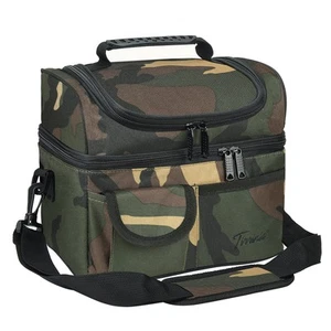 Insulated Lunch Bag for Women Men, Leakproof Thermal Bento Lunch Box, 2-Compa... - Picture 1 of 6