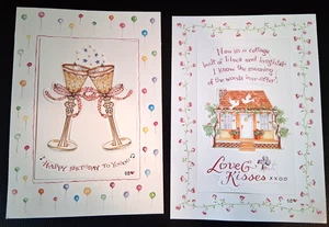 2 NEUE 2001 SUSAN BRANCH GESTANZTE RAHMEN: SCRAPBOOKING: "LIEBE & KÜSSE"/"GEBURTSTAG" - Bild 1 von 6