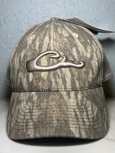 DRAKE WATERFOWL SYSTEMS CAMO MESH BACK BALL CAP HAT RAISED LOGO - Picture 1 of 11