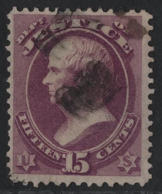 US 1873 OFFICIAL JUSTICE SCOTT #O31 USED F-VF - Image 1 of 2