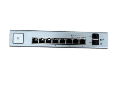 Ubiquiti UniFi 8-Port Gigabit Managed PoE Switch 2 SFP Ports (US-8-150W) TESTED - Image 1 of 3