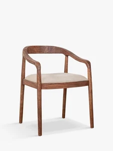 nkuku Anbu Acacia Upholstered Dining Chair Walnut - Picture 1 of 5