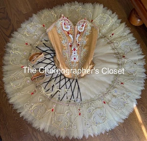 Profesional Dorado Esmeralda Española Paquita Kitri Ballet Tutú Disfraz Adulto XS - Imagen 1 de 5