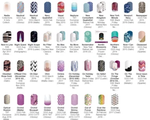 Jamberry Nail Wraps  "N, O" Wraps - HALF SHEETS - Varies Styles Great Selection - Picture 1 of 45