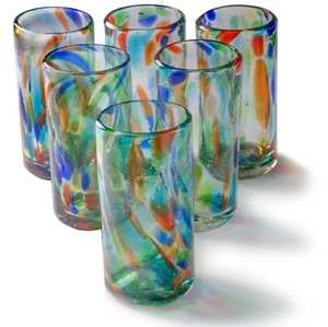 Bicchiere alto 22 oz Orion messicano vetro coriandoli solidi - set di 6 - Foto 1 di 7