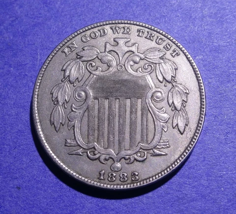 1883 Shield Nickel  AU Cover