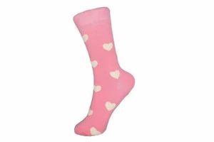 Adultos - Love Heart Patterned Cotton Crew - Imagen 1 de 3