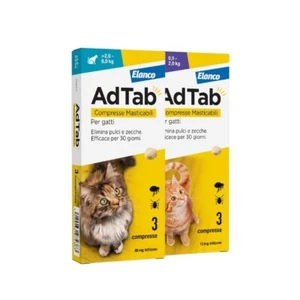 AdTab compresse masticabili antipulci per gatti antiparassitari gattini pasticca - Foto 1 di 1