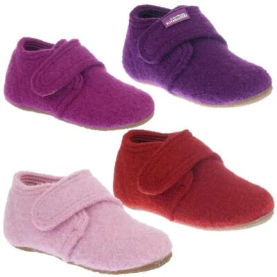 Living Kitzbühel Modell 3005 Baby Hausschuh Klett Schurwolle 4 Farben Gr.18-26