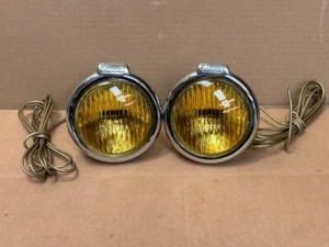 Par de luces antiniebla Lumidor Royal Amber de la década de 1940 ¡Raro! - Imagen 1 de 14