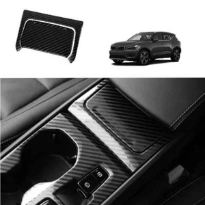 For Volvo XC40 2019-2022 Carbon Fiber Steel Console Cigarette Lighter Panel Trim - Picture 1 of 8