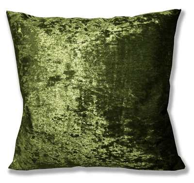 Mv12a Olive Lime Diamond Crushed Velvet Cushion Cover/Pillow Case Custom Size - Image 1 of 4