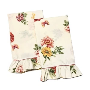 Cannon, Vintage, Ivory with Multicolor Floral Prin King Size Pillowcases, 1 Pair - Picture 1 of 4