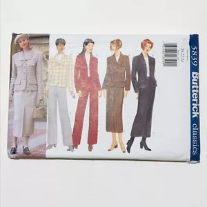 Chaqueta Falda Pequeña De Colección Patrón de Costura Butterick 5839 Miss/Misses - Imagen 1 de 2