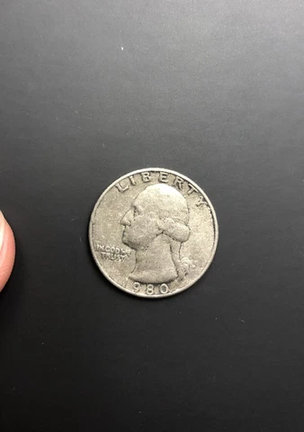 RARE 1980 QUARTER DOLLAR D FILLED ERROR COIN Cover