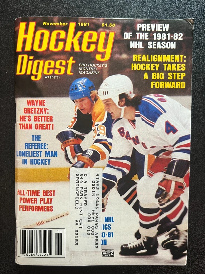 November 1981 Hockey Digest Magazine VTG 1981-82 NHL Preview Wayne Gretzky NICE! - Image 1 of 3