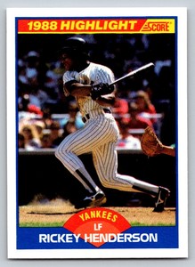 1989  Score #657 Rickey Henderson New York Yankees