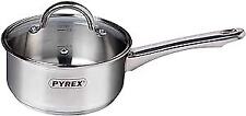 Stainless Steel Saucepan with Lid Pyrex Kitchen Master Cooking Cookware